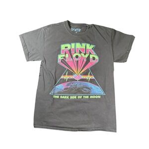 Pink Floyd Shirt Mens Medium Black Dark Side of the Moon Graphic Liquid Blue